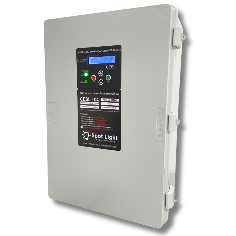 CESL-04 - Central 24V 1000W -Programável c/ Display Digital